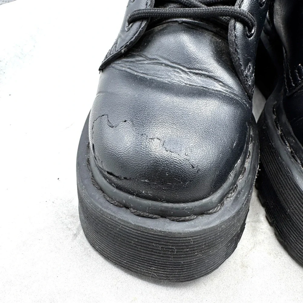 Dr. Martens Vegan Jadon II Mono Platform Boots Youth Unisex‎ 4-5 Black Side Zip